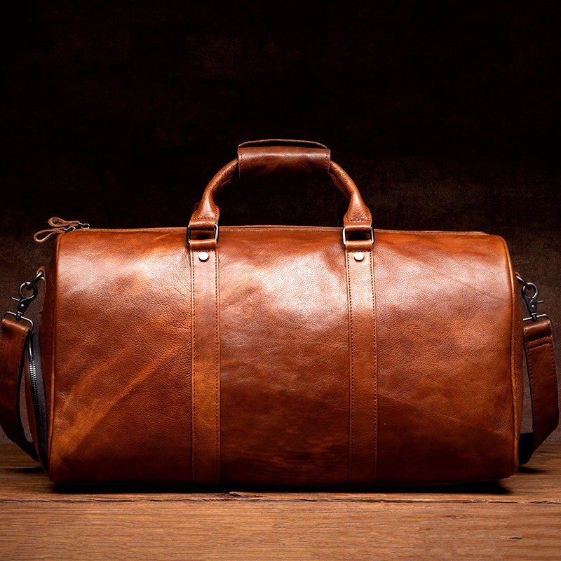 Doctor Bag Leather - Vegetable-tanned Leather Business Travel Bag, Large-Capacity