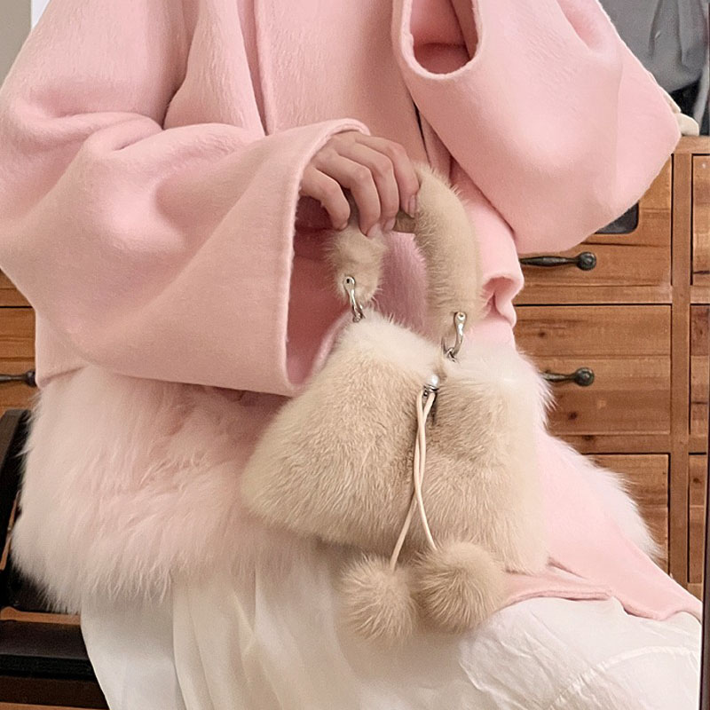 Y2K Real Mink Fur Handbag Wome - огляд і ціна Doctor Bag Leather