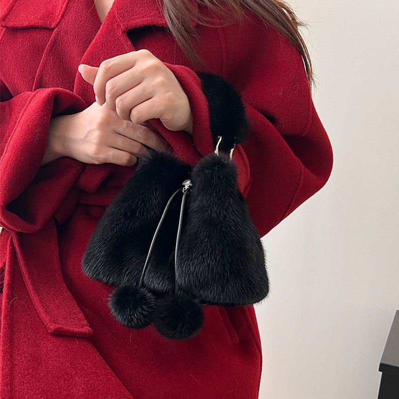 Y2K Real Mink Fur Handbag Wome - огляд і ціна Doctor Bag Leather