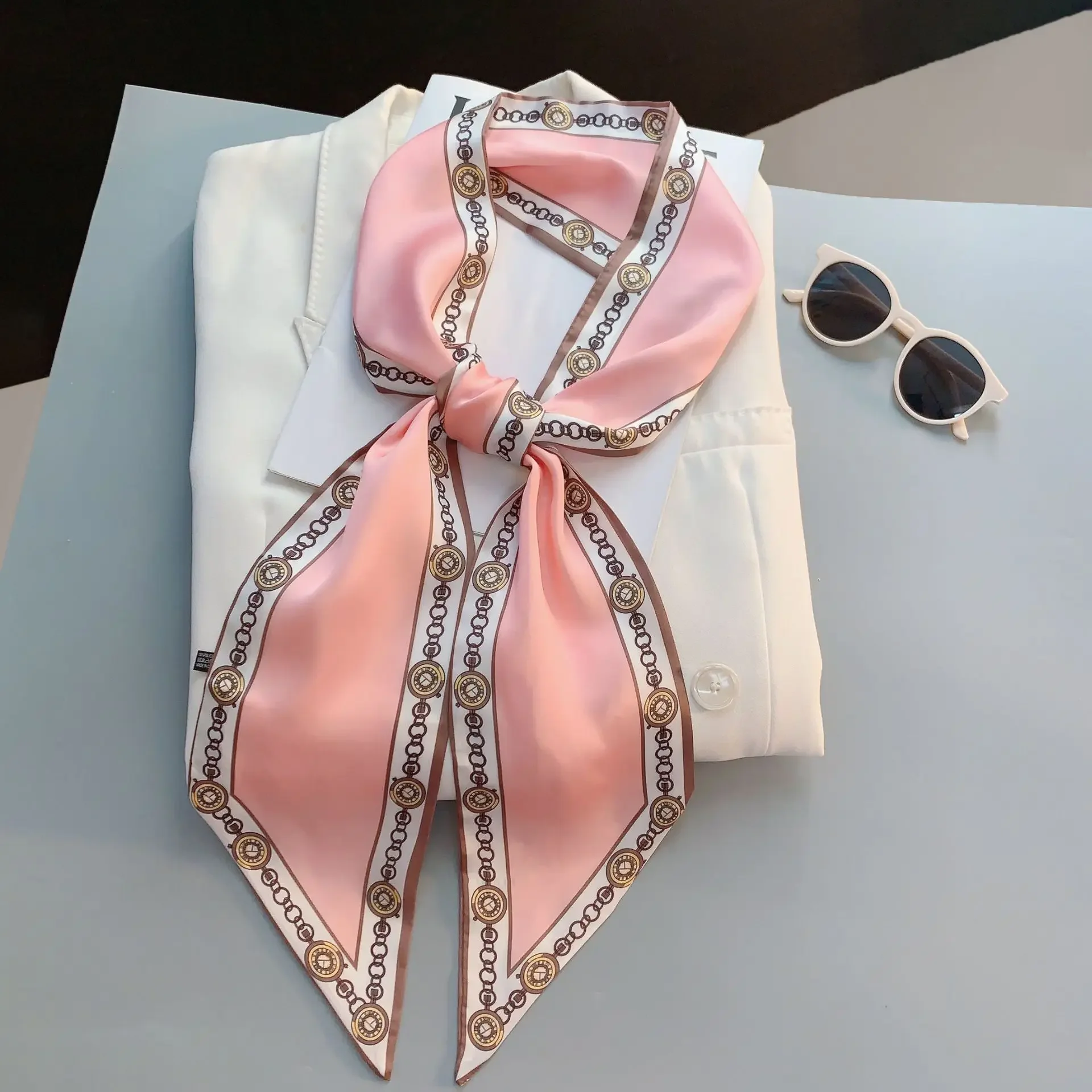 Design Print Skinny Scarf Plai - огляд і ціна Women Bags Brands