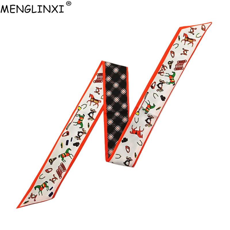 Horse Plaid Skinny Scarf Women - огляд і ціна Women Bags Brands
