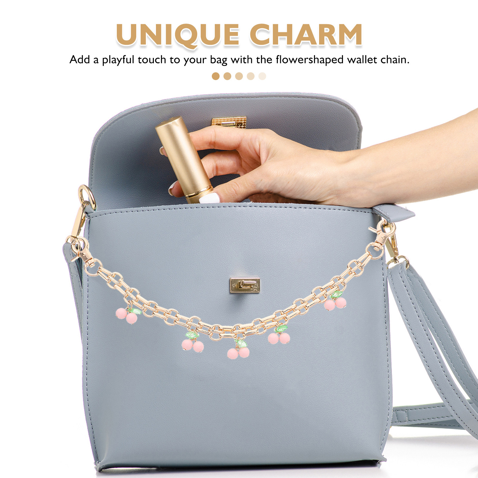 3Pcs Metal Purse Chain Extende - огляд і ціна Women Bags With Wallet